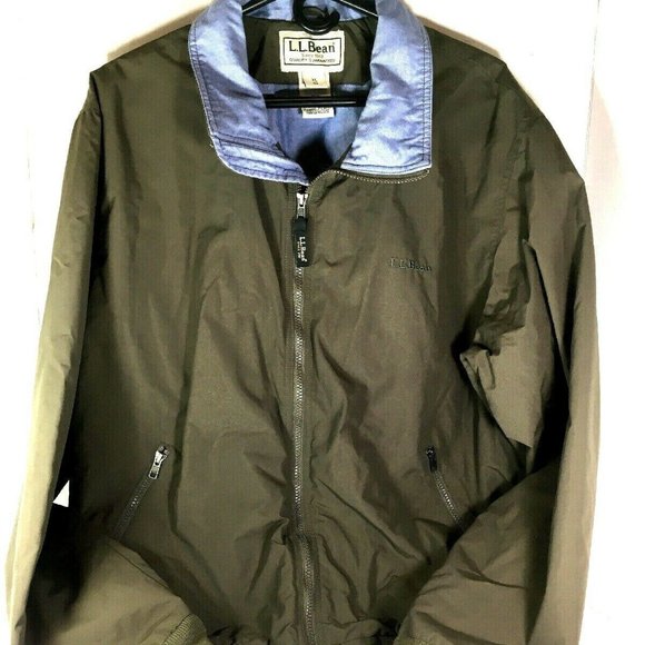 L.L.Bean Mens Olive Green Full Zip Jacket Size XL - Picture 1 of 8
